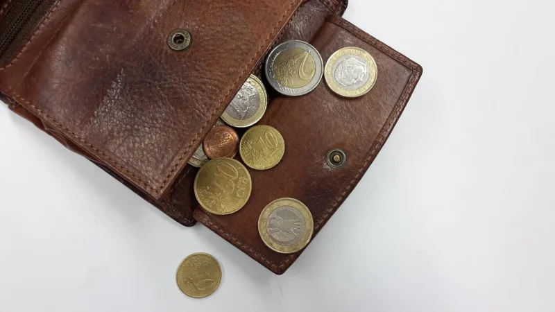 Portfele skórzane kolorowe – Fuksja