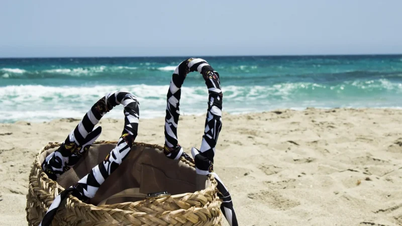 Torba plażowa Holiday Tropiki – czarny , , szary , , zielony , , turkusowy , , biały , , wielokolorowy , , wielobarwny